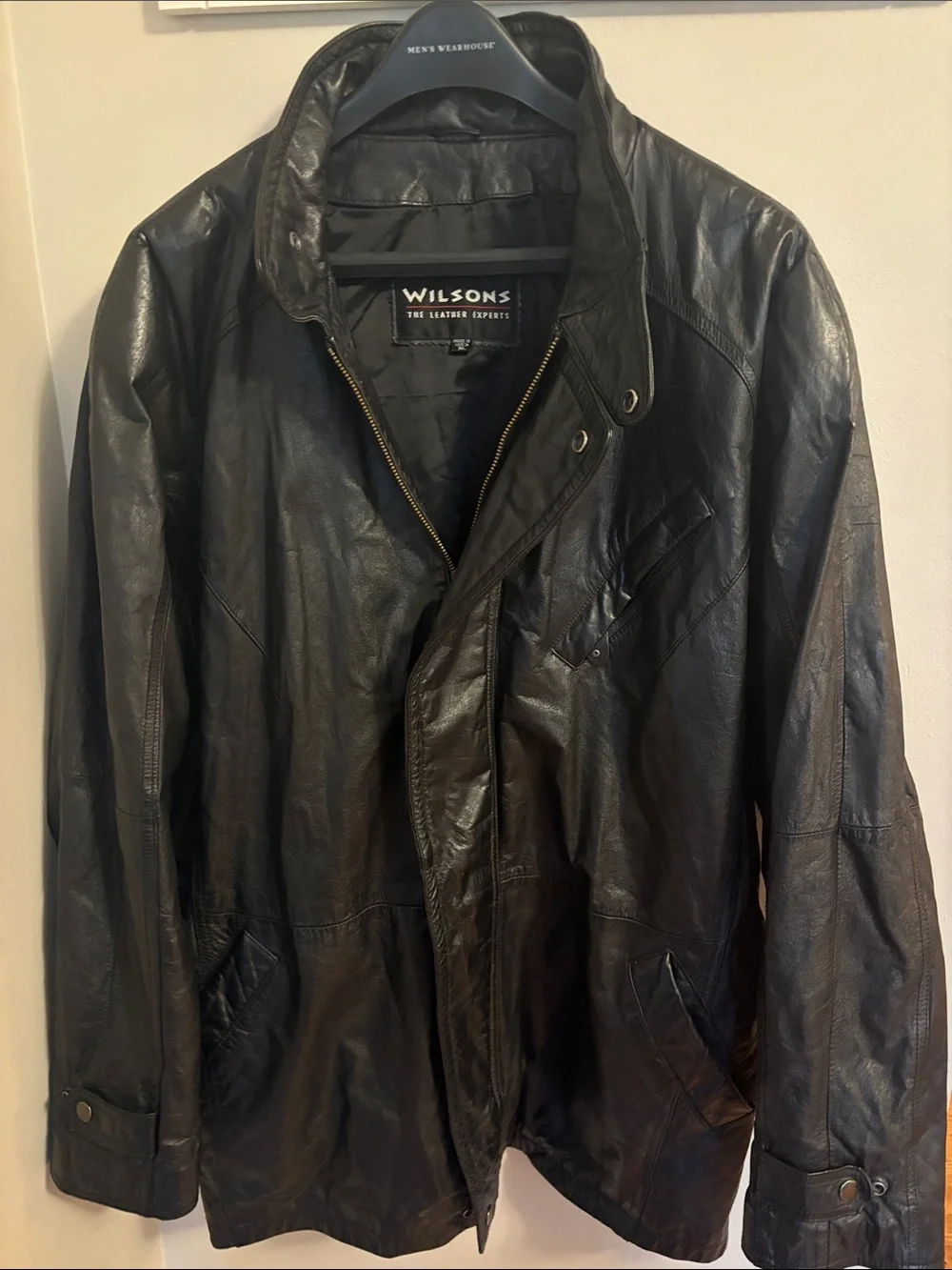🔥🔥🖤VTG AUTHENTIC Wilsons Leather Expert Black Leather Jacket for Men